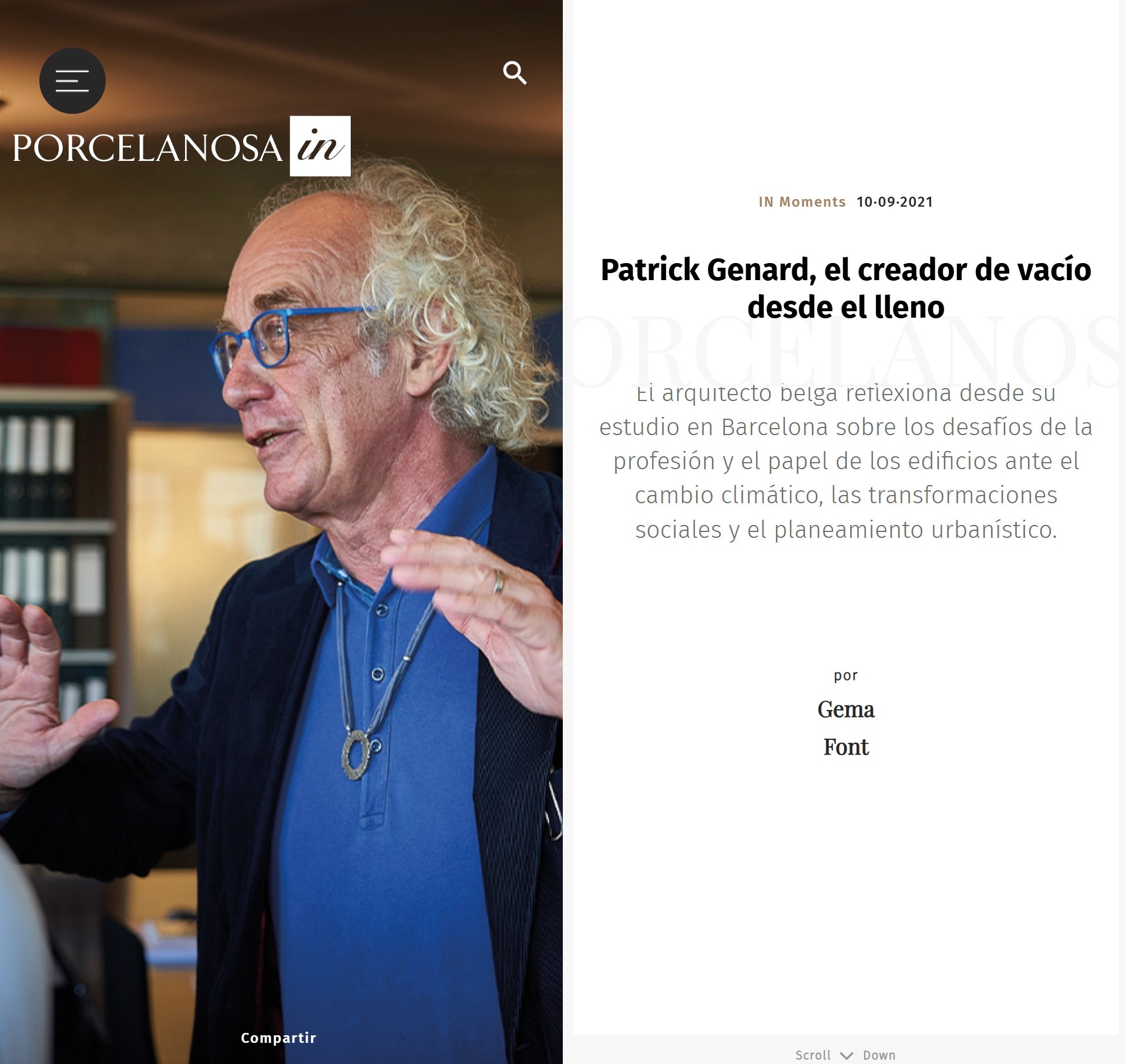 Entervista Porcelanosa In, 2021